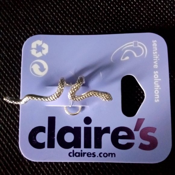 Claire's Ear Cuffs Silver Snake & Gold Tone Ring Ear Cuffs Sensitive Solutions - Picture 2 of 6